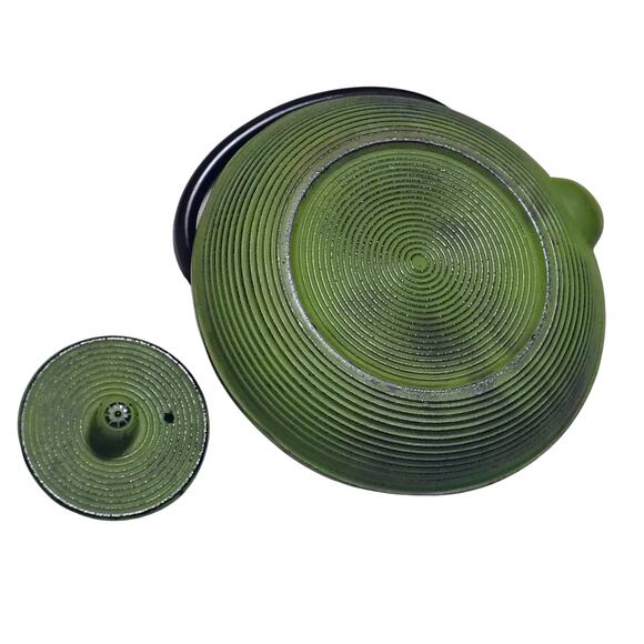 Avanti Dragonfly Teapot Green 770ml Low Profile Cast Iron Teapot Heavy Cast Iron - Picture 8 of 8